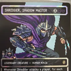 Shredder, Shadow Master (Surge Foil) - Borderless | Pixel - MTG Commander: TMNT - Image 2