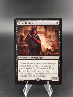 MTG Grim Hireling Extended Art Adventures in the Forgotten Realms Regular NM - Image 1