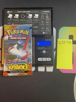 22.42g VERY HEAVY Surging Sparks Pokemon Sealed Booster Pack New SIR/HRU - Image 1