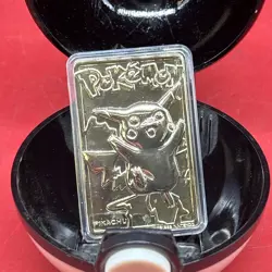 Pokemon 1999 23k Gold Plated Trading Card - #25 Pikachu Burger King Promo #IG - Image 2