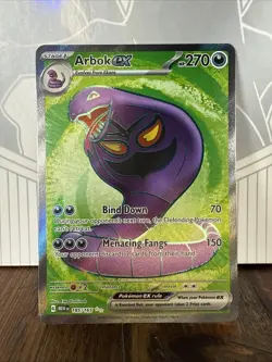 Pokemon TCG Arbok ex 185/165 EN MEW Scarlet & Violet 151 Ultra Rare NM Holo - Image 1