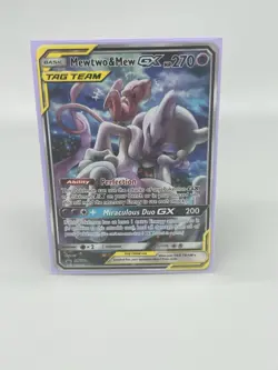 Pokemon TCG Mewtwo & Mew GX SM191 SUPER Clean - Image 1