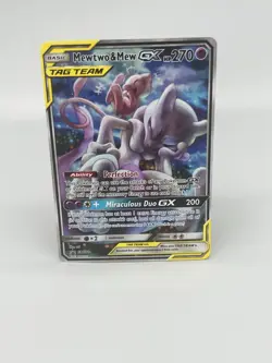 Pokemon TCG Mewtwo & Mew GX SM191 SUPER Clean - Image 2
