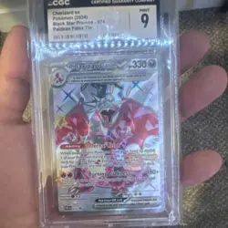 Pokemon Charizard ex CGC 9 Black Star Promo SVP 074 Paldean Fates Tin - Image 3