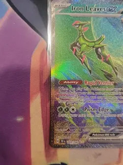 2024 Pokemon Scarlet Violet Temporal Forces Iron Leaves ex 203/162 NM-M - Image 3