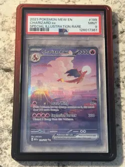 2023 POKEMON MEW EN-151 SPECIAL ILLUSTRATION RARE #199 CHARIZARD EX PSA 9 - Image 1