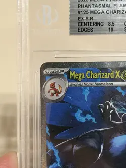Pokemon TCG Mega Charizard X ex #125 Phantasmal Flames Holo | Beckett BGS MINT 9 - Image 3