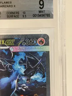 Pokemon TCG Mega Charizard X ex #125 Phantasmal Flames Holo | Beckett BGS MINT 9 - Image 4