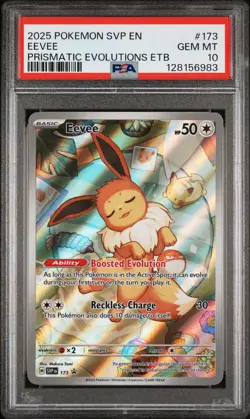 2025 POKEMON SVP EN-SV BLACK STAR PROMO #173 EEVEE PSA 10 - Image 1