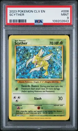 PSA 9 2023 Pokemon TCG Classic Venusaur Deck (CLV) Holo Scyther #006 - Image 1