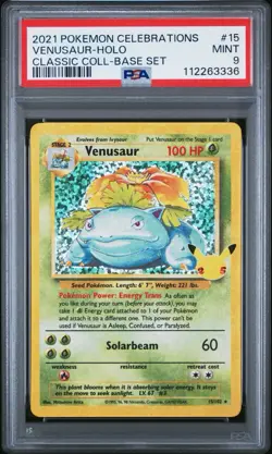 Venusaur # 15/102 | Pokemon TCG - 2021 Celebrations | PSA 9 Mint - Image 1