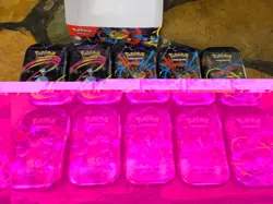 Pokemon TCG: Mega Heroes Mini Tins Set of 10 w/Display Factory Sealed - Image 2