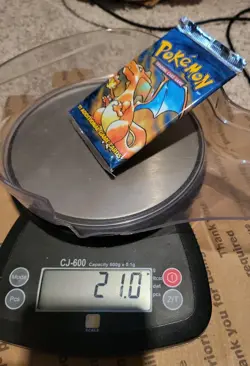 Pokemon Unlimited Base Set Booster Pack 21.0g CHARIZARD Art Short Crimp🔥 - Image 3