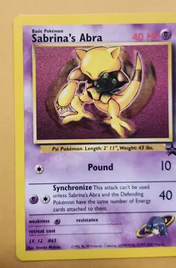 2000 Pokemon Sabrina's Abra Promo original owner never played - Image 5