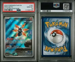 Pokemon TCG - PSA 10 2023 Iron Moth, Illustration Rare, SV: Paradox Rift #187 - Image 3