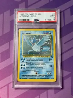 Articuno Holo #2 1999 Pokemon Fossil PSA 8 - Image 1