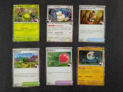 Lot of 6 Play Pokemon League Prize Pack Series 8 Holos - Image 1