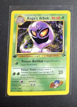 Koga’s Arbok 1st Edition 25/132 - Gym Challenge Pokemon - Image 1