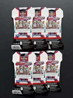 Pokemon TCG - Scarlet & Violet Base - Set of 6 Sleeved Booster Packs - Sealed - Image 2