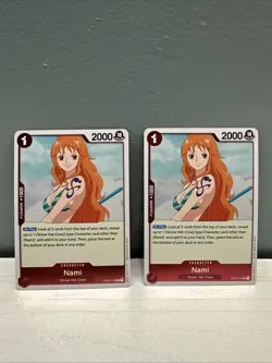 One Piece Romance Dawn Nami (x2) OP01-016 Foil Wave 1 PRE ERRATA - Image 1