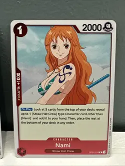 One Piece Romance Dawn Nami (x2) OP01-016 Foil Wave 1 PRE ERRATA - Image 3