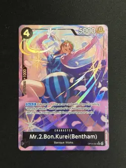 Bandai One Piece CCG Mr.2.Bon.Kurei OP14-091 Rare Holo 5000 Power Cost 4 - Image 1