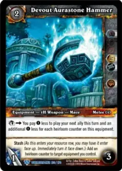 Devout Aurastone Hammer - Worldbreaker - World of Warcraft TCG - Image 1