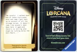 #6 Judy Hopps Case File Insert Single QR Gray Lorcana Whispers in the Well - Image 1