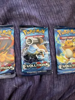 Pokemon XY Evolutions Sealed Booster Pack all three for sale in price - Image 1