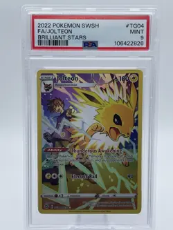 2022 Pokemon SWSH - Brilliant Stars - Jolteon #TG04 Full Art Holo - PSA 9 Mint - Image 1