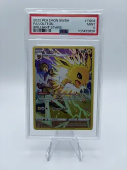 2022 Pokemon SWSH - Brilliant Stars - Jolteon #TG04 Full Art Holo - PSA 9 Mint - Image 2