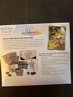 Pokemon Scarlet & Violet Prismatic Evolutions Elite Trainer Box *TEAR IN WRAP - Image 5
