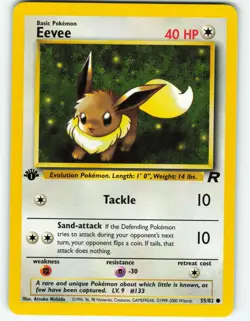 Eevee - 1st Edition - 55/82 Team Rocket - WOTC - Pokemon TCG - 2000 - Image 1