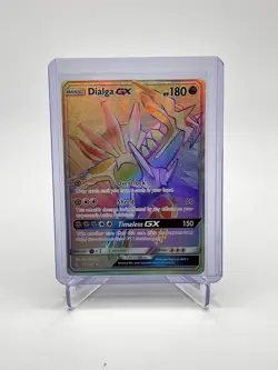 Pokemon Rainbow Rare Dialga Gx 164/156 Ultra Prism - Image 1