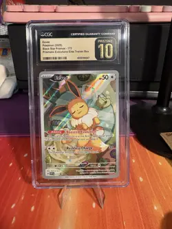 CGC 10 PRISTINE Eevee 173 Black Star Promo Prismatic Evolutions SVP ETB Pokemon - Image 1