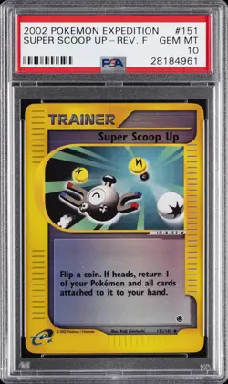 2002 POKEMON EXPEDITION #151 SUPER SCOOP UP-REVERSE FOIL PSA 10 - Image 1
