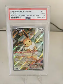 2025 Pokemon Eevee Prismatic Evolutions Promo 173 Pokemon Center PSA 9 - Image 1