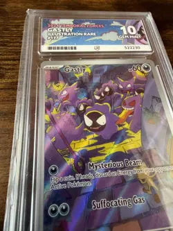 Pokemon TCG Gastly 177/162 Temporal Forces Illustration Rare Ace 10 Gem Mint - Image 3