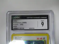 1999 Pokemon Fossil Ditto 3/62 Holo CGC 9 - Image 2