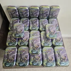 Pokemon TCG Prismatic Evolutions Umbreon Mini Tin – Umbreon x 23 Joblot ✅🎁 - Image 1