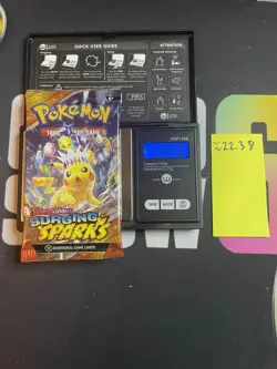 22.38g VERY HEAVY Surging Sparks Pokemon Sealed Booster Pack New SIR/HRU - Image 1