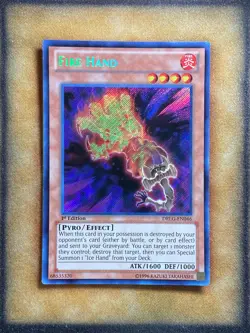 Yugioh Fire Hand DRLG-EN046 Secret Rare 1st Ed LP - Image 1