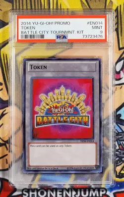 Battle City Tournament Token PSA 9 Mint YUGIOH Battle City TKN4-EN014 Super Rare - Image 1
