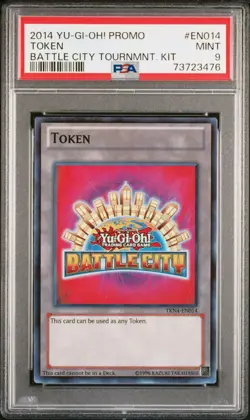 Battle City Tournament Token PSA 9 Mint YUGIOH Battle City TKN4-EN014 Super Rare - Image 2