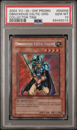 Obnoxious Celtic Guard Secret Rare 2004 CT1 PSA 10 Yu-Gi-Oh - Image 1