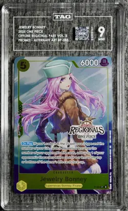 2025 One Piece STAMPED EN JEWELRY BONNEY Offline Regionals Season 2 #085 PSA 9 - Image 1