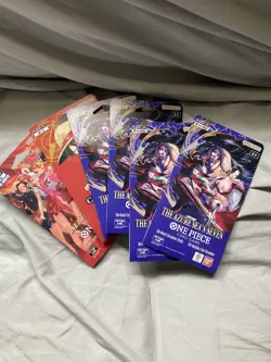 Lot Of 6 One Piece OP13 EB03 OP14 Sleeved Booster Packs - Sealed English X6 - Image 1