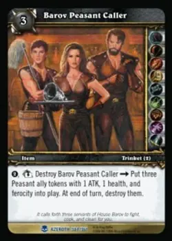 Barov Peasant Caller - Heroes of Azeroth - World of Warcraft TCG - Image 1