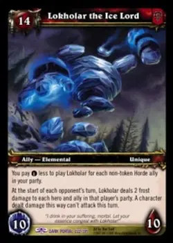 Lokholar the Ice Lord - Through the Dark Portal - World of Warcraft TCG - Image 1