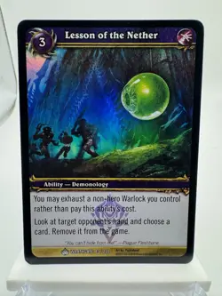 World of Warcraft TCG Foil Promo Wrathgate Lesson of the Nether - Image 1